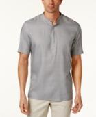 Alfani Men's Diamond-print Band-collar Shirt, Only At Macy's