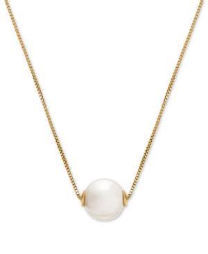 Honora Style Cultured Freshwater Pearl (8-1/2mm) Solitaire 18 Pendant Necklace In 14k Gold
