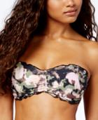 Lucky Brand Smokescreen Camo-print Ruffled Bandeau Bikini Top Women's Swimsuit
