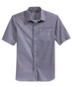 Sean John Men's Short-sleeve Spliced Woven Shirt