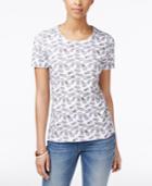 Charter Club Pima Cotton Tee, Pineapple Print