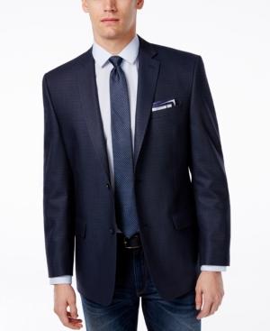 Marc New York By Andrew Marc Men's Blue Neat Slim-fit Sport Coat