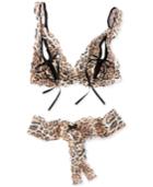 Hanky Panky After Midnight Leopard Open Panel Thong 4x1001 Women's Shoes