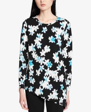 Calvin Klein Printed Asymmetrical-hem Top