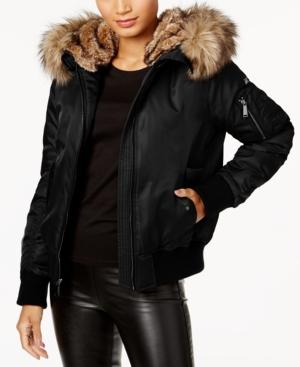 Bcbgeneration Faux-fur-trim Bomber Coat