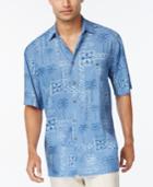 Campia Moda Big And Tall Short Sleeve Ethnic Palm Print Shirt