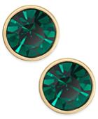 Kate Spade New York Gold-tone Green Crystal Stud Earrings