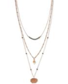 Vince Camuto Rose Gold-tone Layer Pendant Necklace