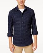 Club Room Men's Big And Tall Long-sleeve Check Shirt, Only At Macy's