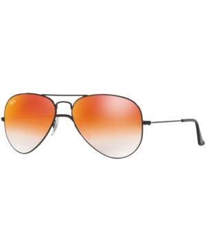 Ray-ban Original Aviator Gradient Mirrored Sunglasses, Rb3025 58
