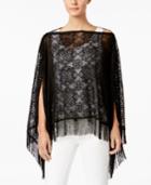 Inc International Concepts Lace Two-way Poncho, Created For Macy's