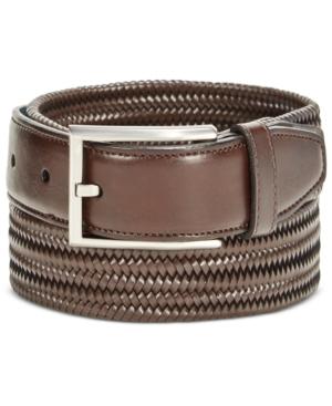 Ryan Seacrest Men's Leather Stretch Braided Dress Belt, Only At Macy's