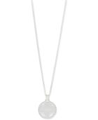 Touch Of Silver Crystal Magnifier Pendant Long Necklace In Silver Plated Brass