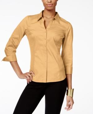 Ny Collection Side-panel Button-down Top