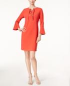 Charter Club Lace-up Bell-sleeve Dress, Created For Macy's