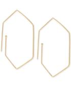 Vince Camuto Gold-tone Hexagon Threader Hoop Earrings