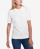 Tommy Hilfiger Lace-front Top, Created For Macy's