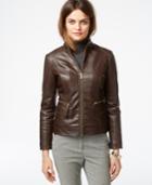Cole Haan Flap-pocket Leather Jacket