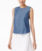 Eileen Fisher High-low Chambray Shell