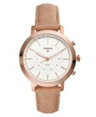 Fossil Q Women's Neely Nude Leather Strap Hybrid Smart Watch 36mm