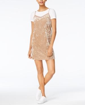 Kensie Velvet Layered-look Slip Dress