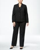 Le Suit Plus Size Two-button Pinstriped Pantsuit