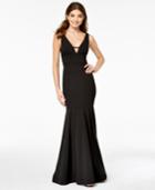 City Studios Juniors' V-back Scuba Gown, A Macy's Exclusive Style