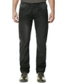 Buffalo David Bitton Men's Stretch Ash-x Super-skinny-fit Faded Black Wash Jeans
