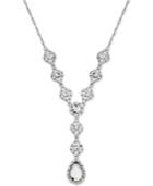 Charter Club Silver-tone Crystal Lariat Necklace, Created For Macy's