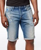 G-star Raw Men's Straight-fit Medium Indigo Denim Shorts