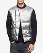Calvin Klein Men's Quilted Silver-tone Vest