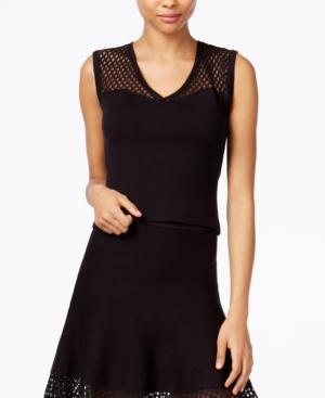 Rachel Rachel Roy Mixed-media Crop Top, Only At Macy's