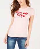 Guess Crew-neck Velvet-graphic T-shirt