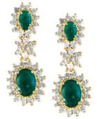 Brasilica By Effy Emerald (2 Ct. T.w.) And Diamond (7/8 Ct. T.w.) Drop Earrings In 14k Gold