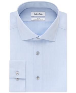 Calvin Klein Steel Men's Slim-fit Non-iron Performance Solid Dress Shirt