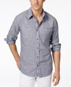 Weatherproof Long-sleeve Solid Chambray Woven Shirt