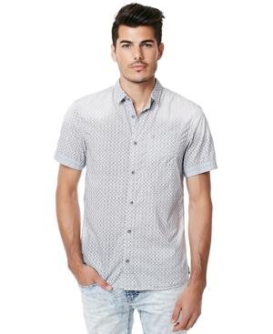 Buffalo David Bitton Men's Sasez Diamond-print Short-sleeve Shirt