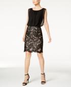 Calvin Klein Blouson Lace-contrast Dress