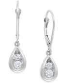 Diamond Teardrop Earrings In 14k White Gold (3/8 Ct. T.w.)