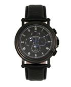 Heritor Automatic Kingsley Black Leather Watches 46mm