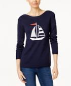 Charter Club Sailboat Graphic Sweater, Only At Macy's