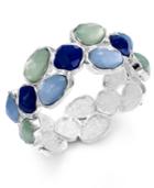Charter Club Silver-tone Blue Stone Stretch Bracelet