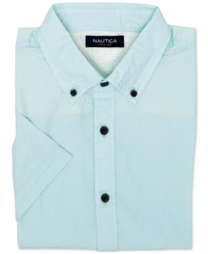 Nautica Men's Slim-fit Seersucker Short-sleeve Shirt