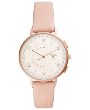 Fossil Q Women's Harper Blush Leather Strap Hybrid Smart Watch 37mm