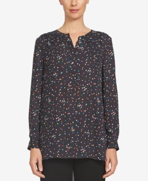 Cece Printed High-low Blouse