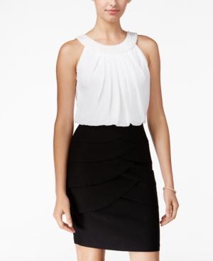 B Darlin Juniors' Embellished Colorblocked Bodycon Dress