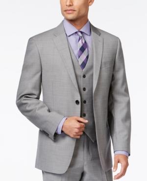 Tommy Hilfiger Grey Sharkskin Classic-fit Jacket