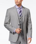 Tommy Hilfiger Grey Sharkskin Classic-fit Jacket