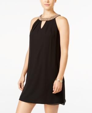 Bcx Juniors' Embellished Flutter-back Shift Dress