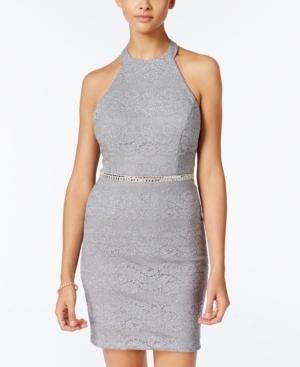 City Studios Juniors' Embellished Bodycon Dress